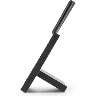 Klarstein Messerblock mit Messer, 6-Teiliges Messer-Set mit Block, Küchenmesser & Magnetischer Messerblock, Scharfes Stahl-Messerset, Kratzfest, Japanisch Inspiriertes Messerset mit Block für Köche - Schwarz