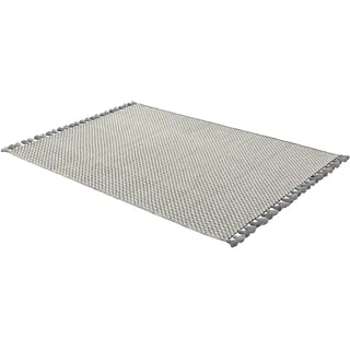 Teppich "Insula" Gr. 3, grau, B:140cm H:6mm L:200cm, Baumwolle, Wolle, SCHÖNER WOHNEN-KOLLEKTION, Teppiche, Teppich, natürliche Wolle/Baumwolle, Wohnzimmer, Schlafzimmer, warmes Raumklima