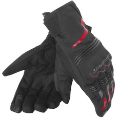 Dainese-TEMPEST UNISEX D-DRY SHORT Handschuhe, Schwarz/Rot, Größe XXS