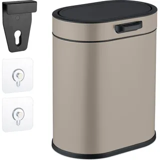 relaxdays Hängender Mülleimer 5 Liter - Beige