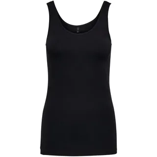 Only Onllive Love Tank Top, Schwarz (Black Black), 38 (Herstellergröße: M)