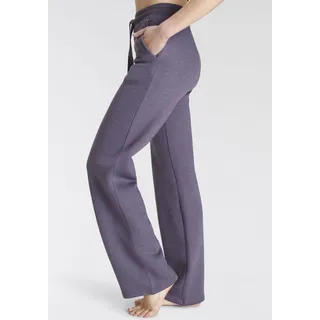 Relaxhose VIVANCE, Damen, Gr. 32/34, N-Gr, lila (lavendel), angeraute Sweatware, Obermaterial: 50% Polyester, 30% Viskose, 20% Baumwolle, unifarben, Basic, bequem lang, Hosen Relaxhose, mit weitem Bein und aus ultraweicher Sweatqualität, Loungewear