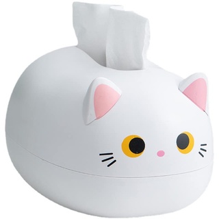 Uposao Taschentücher Box, Cartoon Katze Niedlich Tissue Spender Serviettenhalter Kosmetiktücherbox Taschentuchspender Papierhandtuch Box Papiertuchbox für Auto, Badezimmer, Schlafzimmer, Büro