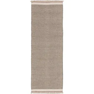benuta pop Wollteppich Läufer für Flur Karla Grau 70x200 cm - Naturfaserteppich aus Wolle