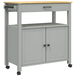 vidaXL Küchenwagen MONZA 84x40x88,5 cm Massivholz Kiefer - Grau