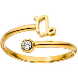Purelei® Sternzeichen Ring Steinbock (Gold) – Wasserfester Damenring aus langlebigem Edelstahl – Verstellbare Ringe von Größe 60 bis 66 – Modeschmuck für deinen individuellen Look