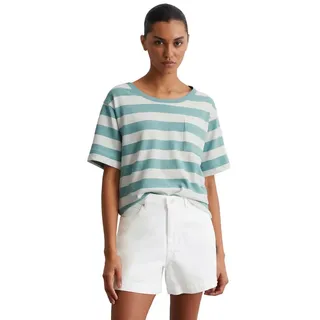 Marc O'Polo T-Shirt seitliche Schlitze, geringelt