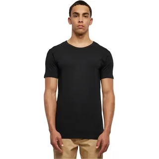 Urban Classics Herren Fitted Stretch Tee – Eng anliegendes T-Shirt aus Baumwolle & Elasthan, Kurzarm Basic für Freizeit, Training & Streetwear,Schwarz,XL