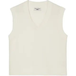 Marc O'Polo Denim Damen Pullunder aus Bio-Baumwolle ärmellos, Weiß (Scandinavian White), M