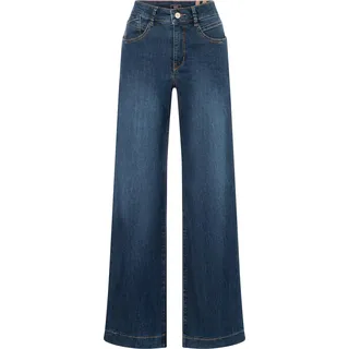 - MAC JEANS - RICH PALAZZO, Light weight denim - Wide Fit - 5233-90-0391L-D866 - blau Größe 40/32 - Blau