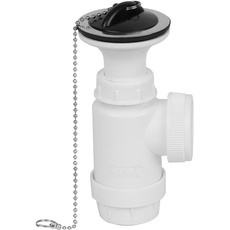 Aqualy BO-41343 Siphon für Waschbecken und Bidet, mit Ventil