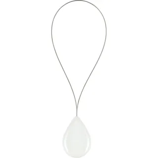 Homeware Schlaufenmagnet , Weiß , Metall, Kunststoff , eiförmig , 45.5 cm , ISO 9001 , Heimtextilien, Vorhänge, Raffhalter & Dekospangen