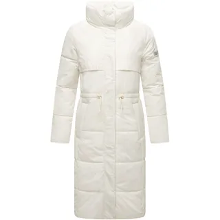 Wintermantel NAVAHOO "Steppmantel Der Wahnsinn 14", Damen, Gr. M, weiß (sanftes weiß), Obermaterial: 100% Polyester Pol. recyc..  Obermaterial: Futter: 100% Polyester PES. 100% Polyester Pol. recyc.., Mäntel Wintermantel