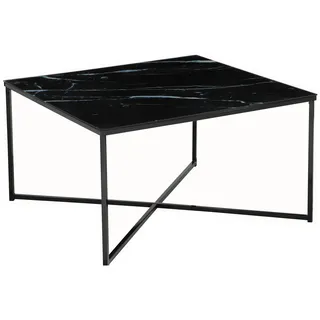 SalesFever Couchtisch Schwarz Marmor 80 x 45 x 80 cm