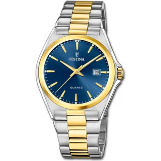 Festina Herrenuhr Klassik F20554/4 Armbanduhr Edelstahl silber gold UF20554/4