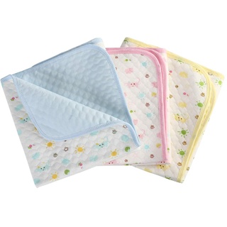 Baby Infant Wasserdicht Matte Wickelauflage - Ökologische Baumwolle Atmungsaktiv Wiederverwendbar Matratze Pad Packung mit 3 (S (35 x 45 cm))