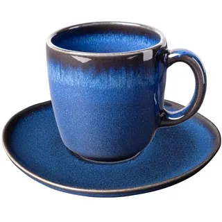 Villeroy & Boch Kaffeetasse mit Untertasse 0,19 l Blau