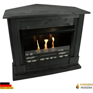 Gelkamin Ethanolkamin Kaminofen Eckkamin Rafael Premium Royal - Schwarz - Schwarz