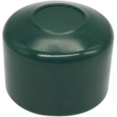 SKIR'CO (6 Stück) Zaunpfostenkappen rund 40 mm grün Kunststoffkappen für runde Zaunpfosten Zaunpfostenabdeckungen moosgrün RAL 6005
