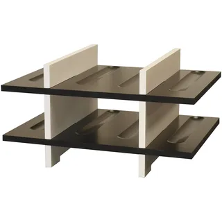 Expovinalia Weinregal für 8 Flaschen, MDF, schwarz, 40 x 28 x 6 cm
