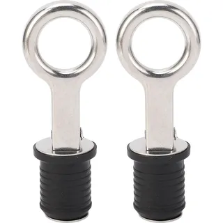 2PCS Bootsstopfen Schnappgriff Edelstahl Abfluss Twist Marine Gummi Zubehör für Schiffe Yachten 1 Zoll