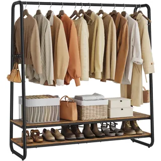 VASAGLE Garderobenständer RGR119B01 Vintagebraun-Schwarz