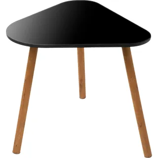 2.03 Holz Beistelltisch DREIECKIG - ca. 43 x 38 cm - Farbe: schwarz - Schwarz