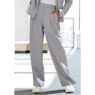 LASCANA "mit weitem Bein aus weicher und leichter Webware" Sommerhose im Business-Look, elegante Anzughose mit Taschen