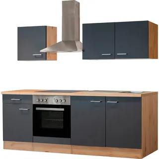 Flex-Well Küchenzeile Morena 210 cm grau
