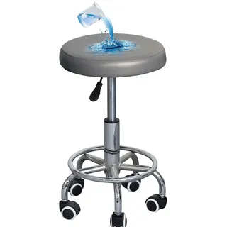 Bestenrose Hockerbezug Rund 2 Stück wasserdichte Bezug für Barhocker Stuhlhussen PU Sitzkissen Bürostuhl Hocker Bezug Sitzkissenbezug für Esszimmerstühle Runder Hocker