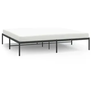 vidaXL Bettgestell Metall Schwarz 200x200 cm - Schwarz