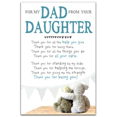 Vatertagskarte für Papa von der Tochter, bezaubernde Vatertagskarte für Papa von der Tochter, emotionale Rettungskarte 159 x 235 cm