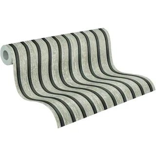 A.S. Création Vliestapete mit Holzpaneelen in Beige, Grau, Schwarz – Skandinavische Tapete in Holzoptik 10,05 m x 0,53 m – 790414