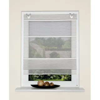 HOME WOHNIDEEN Raffrollo JÖRG, mit Ösen, ohne Bohren, freihängend, Magnetrollo JÖRG mit Querstreifen braun 45 cm x 130 cm