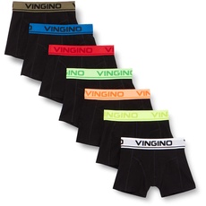 Vingino Jungen Boys (7-Pack) Boxer Shorts, Deep Black, 8 Jahre EU