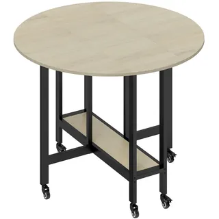 Homcom Klapptisch 100 x 75 x 100 cm beige