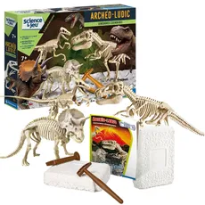 Clementoni CLI524914 Archéo Ludic – Legendäre Dinosaurier – Wissenschaftsspiel – Fossilien-Set – hergestellt in Italien – französische Version, ab 7 Jahren, Mehrfarbig, 42 x 6.7 x 29 cm