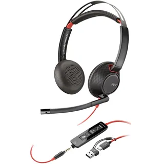 Poly 5220 USB-C HS +3.5MMP, Office Headset Schwarz