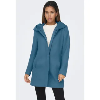 Langjacke ONLY "ONLSEDONA LIGHT COAT OTW NOOS", Damen, Gr. M, coronet blau detail:melange with pumice stone, Web, Obermaterial: 85% Polyester, 15% Baumwolle, meliert, figurumspielend Po-bedeckend, gerader Abschluss, Jacken Langjacke, Materialmix