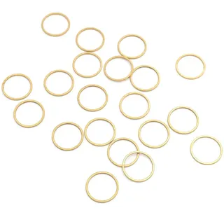schlichte Ringe aus Messing unbeschichtet mit 14 mm 20 Stück