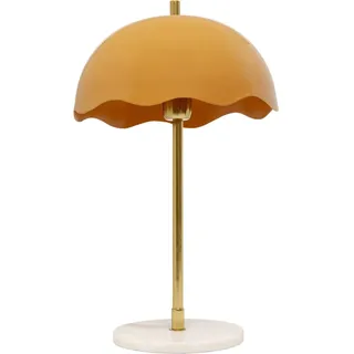 Kare Design Tischlampe Lia Orange, Gold, Marmor, Metall, Moderne Tischleuchte, Büro, Wohnzimmer, Schlafzimmer, Office, keine Leuchtmittel inklusive, 50x30x30 (HxBxT)