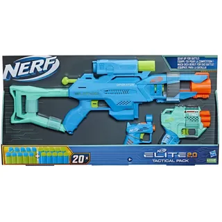 Hasbro Nerf Elite 2.0 Tactical Pack – Operator BD-2, Trio TD-3, Ace SD-1 Blaster & 20 Darts (mehrfarbig)