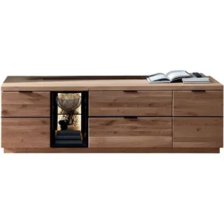 Wohnconcept Donna Lowboard 200x60cm Wildeiche Massivholz/Grau