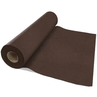 velahub Airlaid 20 Tischläufer, 40x120cm, 24m auf Rolle, Hochwertige, Einwegläufer, Braun