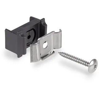 GAH Alberts Alberts 657604 Mattenhalter für Vierkantpfosten | Kunststoff, schwarz | 3er Set