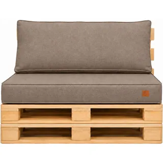 Blomster Palettenkissen für Gartenmöbel, Sitz- und Rückenkissen 120x80 cm - Beige