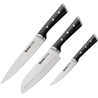 Tefal Ice Force Messerset 20 cm 3-tlg. Edelstahl Schwarz