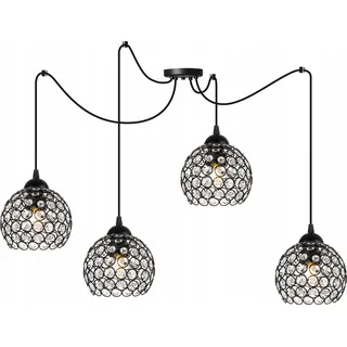 Spider Deckenhängelampe, Kristallplatte - Schwarz