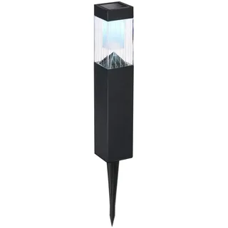 Grundig Solar Gartenbeleuchtung 1 Stück – Gartenlampe mit Solarenergie – Solarlampe – Gartenfackeln – LED-Außenleuchten – Schwarz