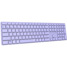 Rapoo | E9800M Multimodale kabellose Tastatur, ultradünne Tastatur, Hotkeys, Akku, kompatibel mit Windows und Mac Violett